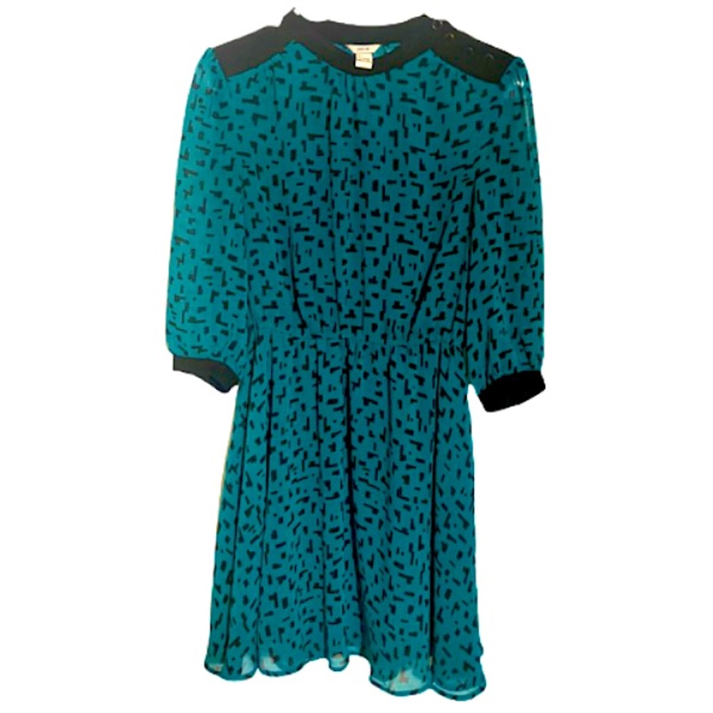 Forever 21 Print Puff Sleeve Dress, Small